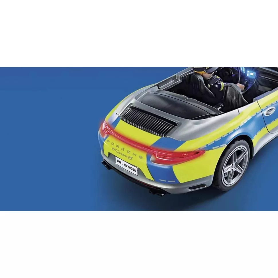 Playmobil Porsche Coche Policia Luz Y Sonido 70066* Juegos De Construcción