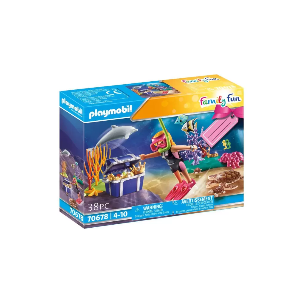 Playmobil Juegos De Construcción^ Set De Regalo Buceadora De Tesoros