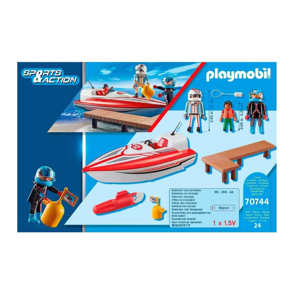 Playmobil Juegos De Construcción^ Speedboot Lancha Rapida Con Motor Sumergible 70744