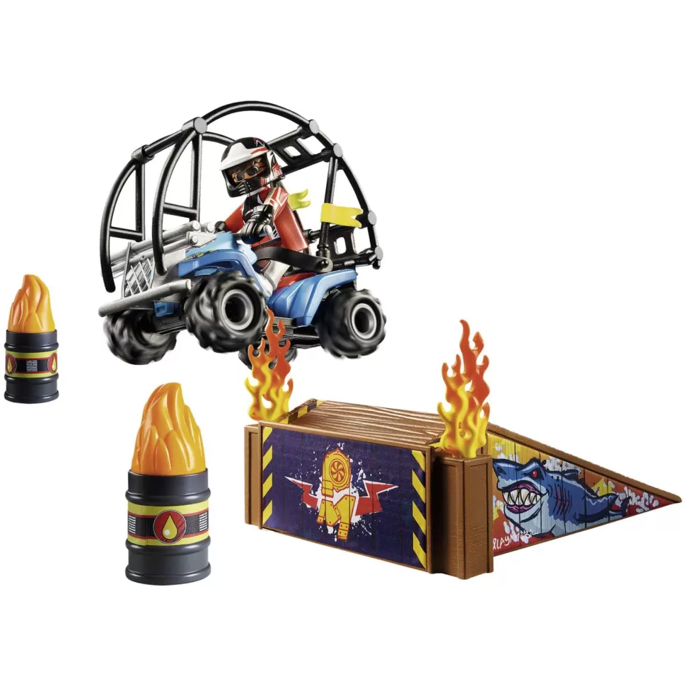 Playmobil Starter Pack Stuntshow Quad Con Rampa De Fuego* Juegos De Construcción