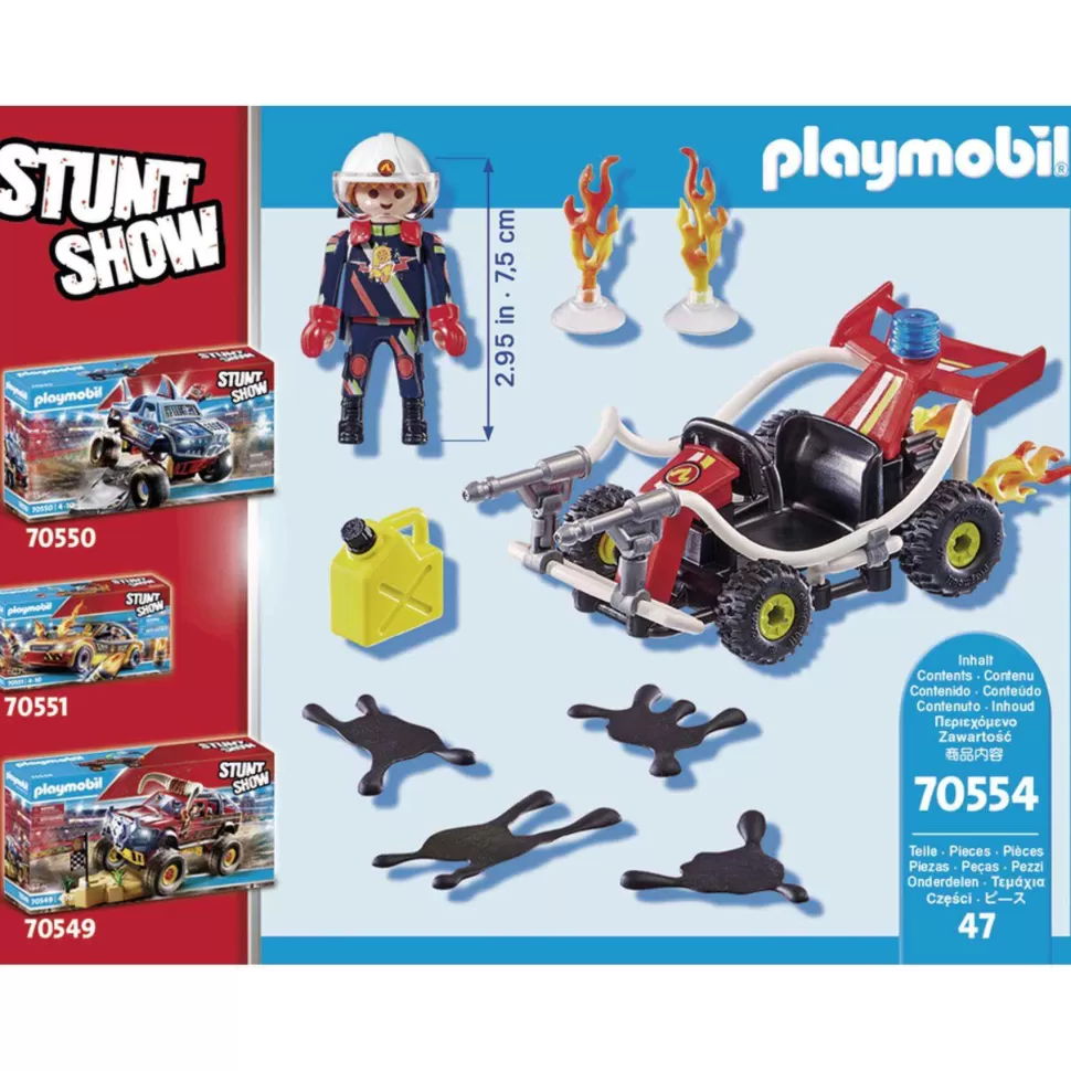 Playmobil Juegos De Construcción^ Stuntshow Kart Bombero 70554