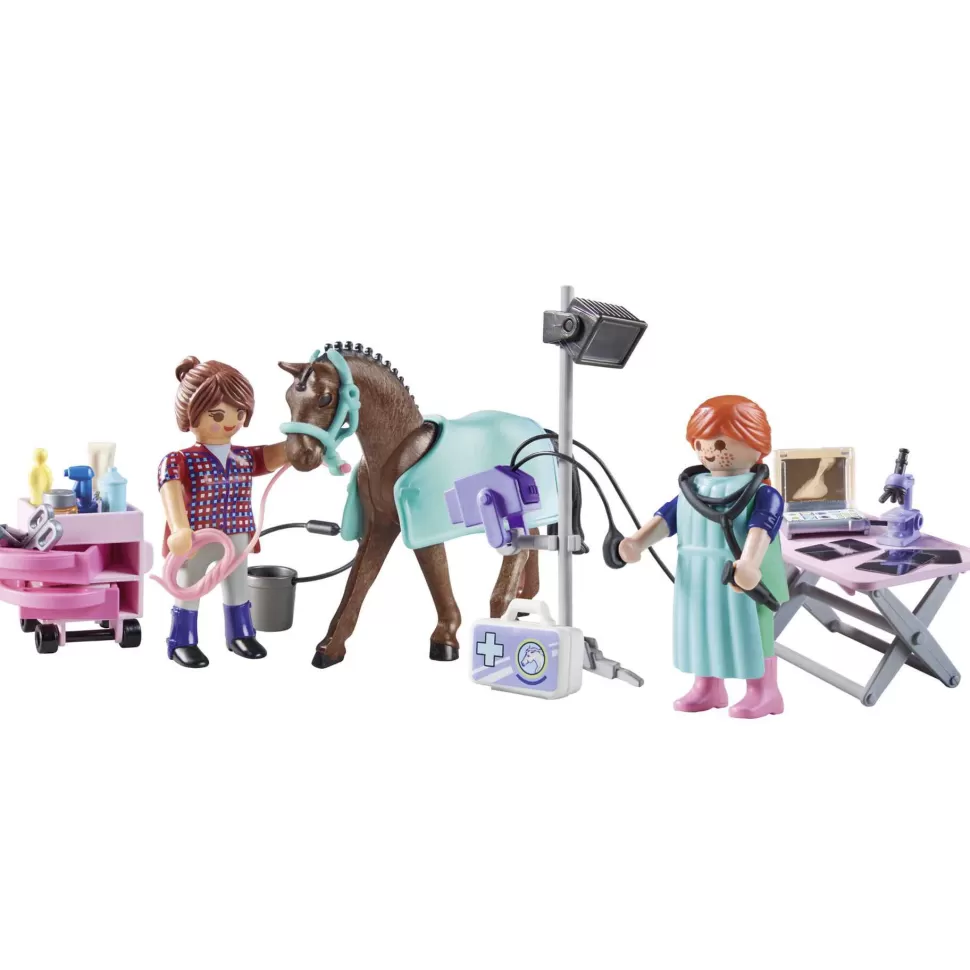 Playmobil Juegos De Construcción^ Veterinaria De Caballos