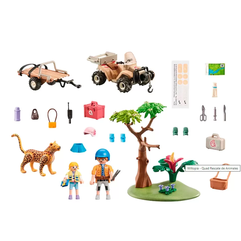 Playmobil Juegos De Construcción^ Wiltopia - Quad Rescate De Animales