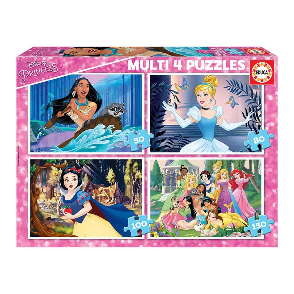 Educa Borras Puzzles Y Educativos^Princesas 4 Puzzles Progresivos