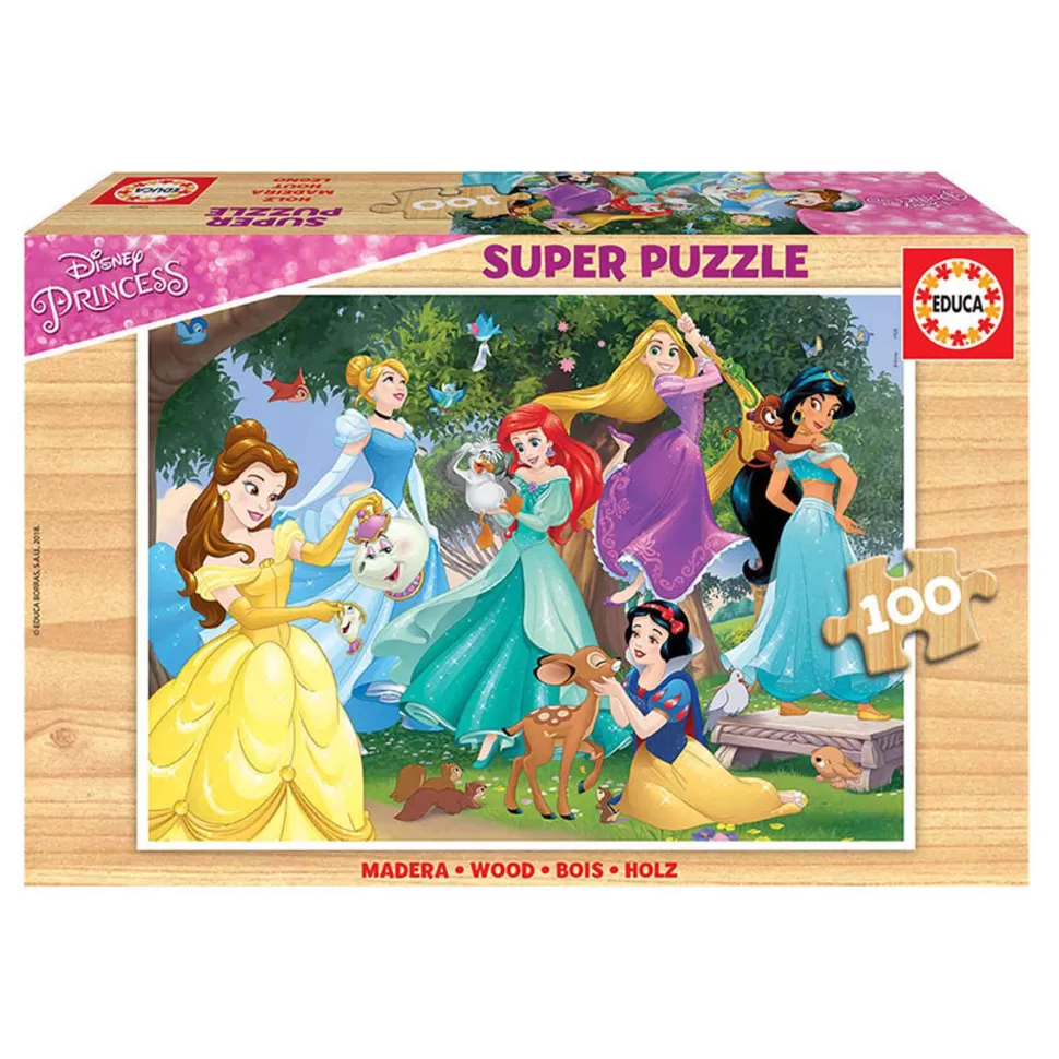 Educa Borras Puzzles Y Educativos^Princesas Puzzle Madera 100 Piezas