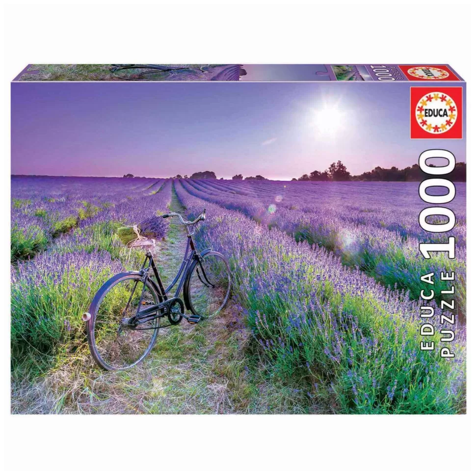 Educa Borras Puzzle 1000 Piezas Bicicleta Campo Lavanda* Puzzles Y Educativos