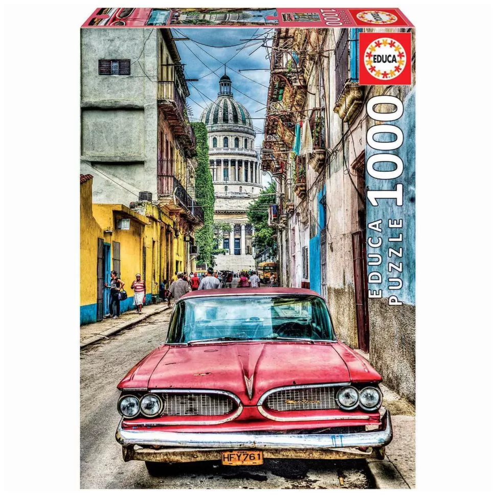 Educa Borras Puzzle 1000 Piezas Coche En La Habana Cuba* Puzzles Y Educativos