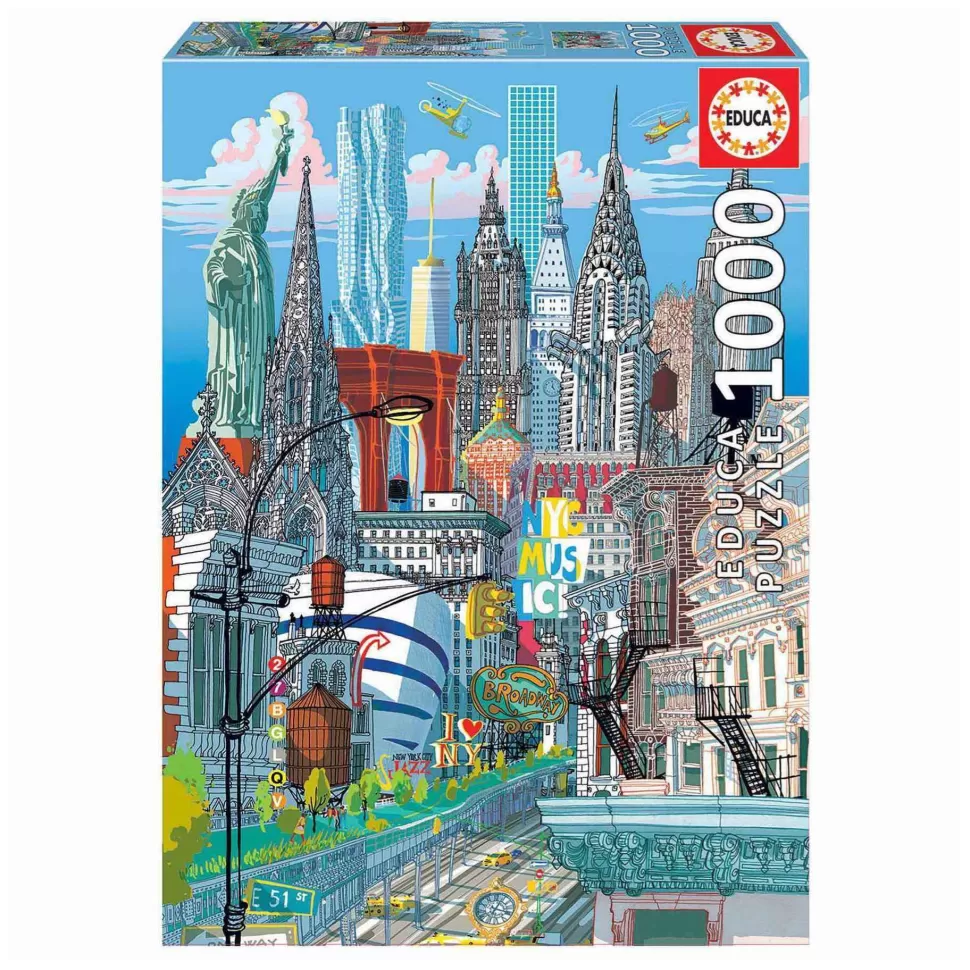 Educa Borras Puzzles Y Educativos^Puzzle 1000 Piezas New York Carlos Stanga