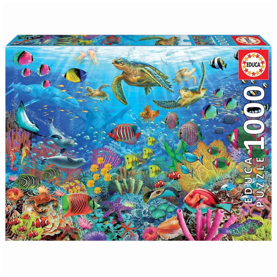 Educa Borras Puzzles Y Educativos^Puzzle 1000 Piezas Tortugas En El Paraiso