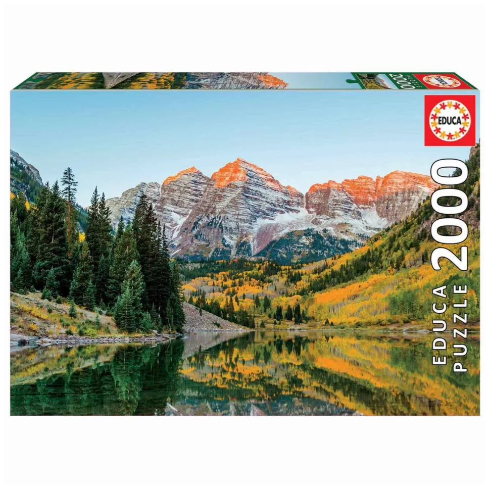 Educa Borras Puzzle 2000 Piezas Maroon Bells Estados Unidos* Puzzles Y Educativos