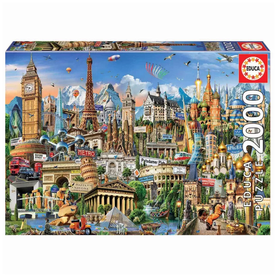 Educa Borras Puzzle 2000 Piezas Simbolos De Europa* Puzzles Y Educativos