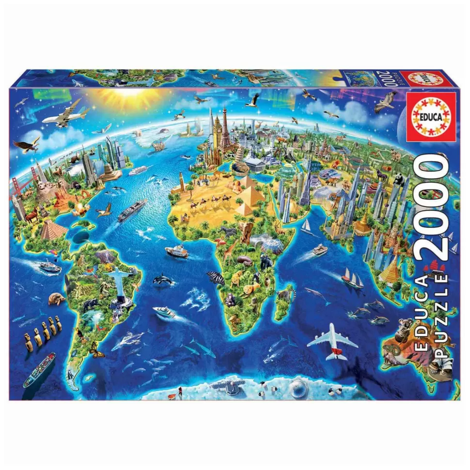 Educa Borras Puzzle 2000 Piezas Simbolos Del Mundo* Puzzles Y Educativos