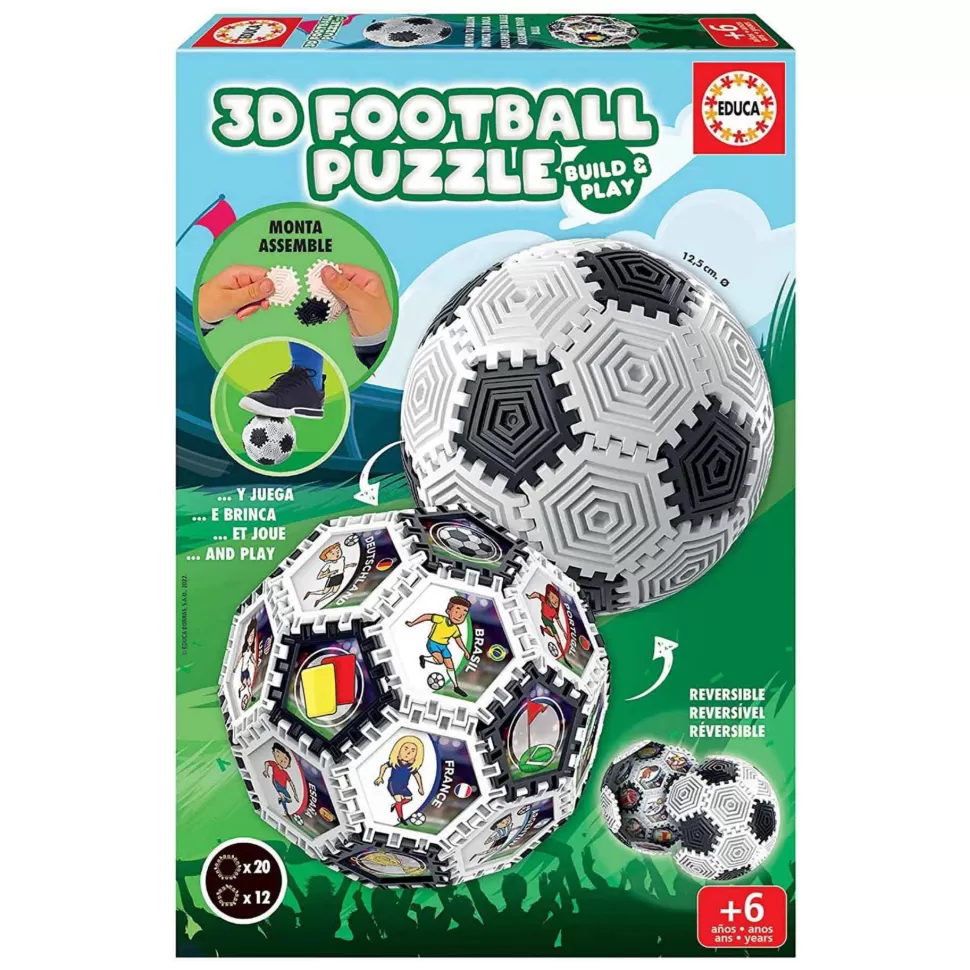 Educa Borras Puzzles Y Educativos^Puzzle 3D Balon Con 32 Piezas Monta Y Juega