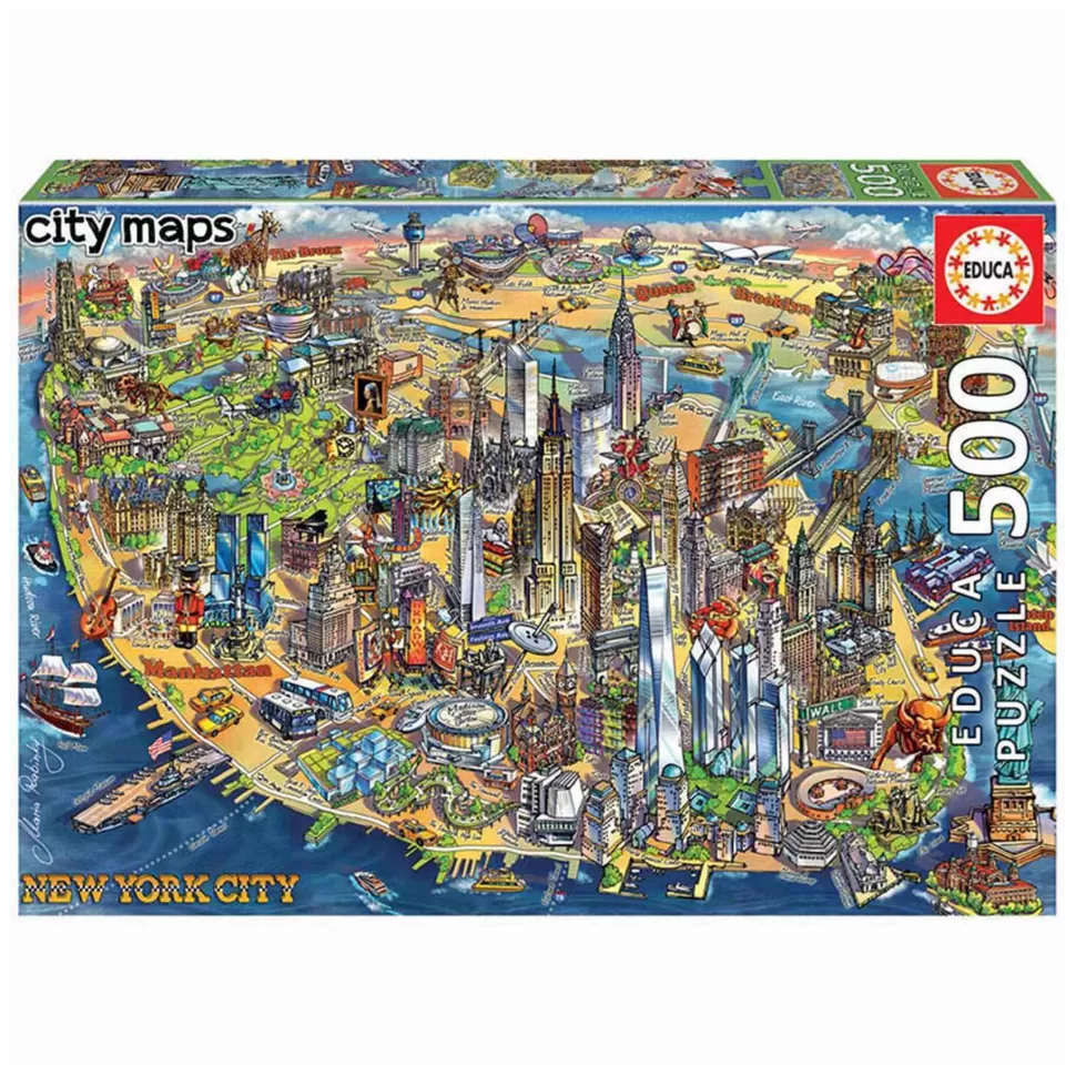 Educa Borras Puzzles Y Educativos^Puzzle 500 Piezas Mapa De Nueva York