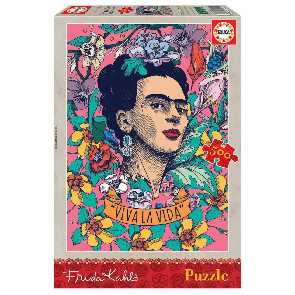 Educa Borras Puzzle 500 Piezas Viva La Vida Frida Kahlo* Puzzles Y Educativos