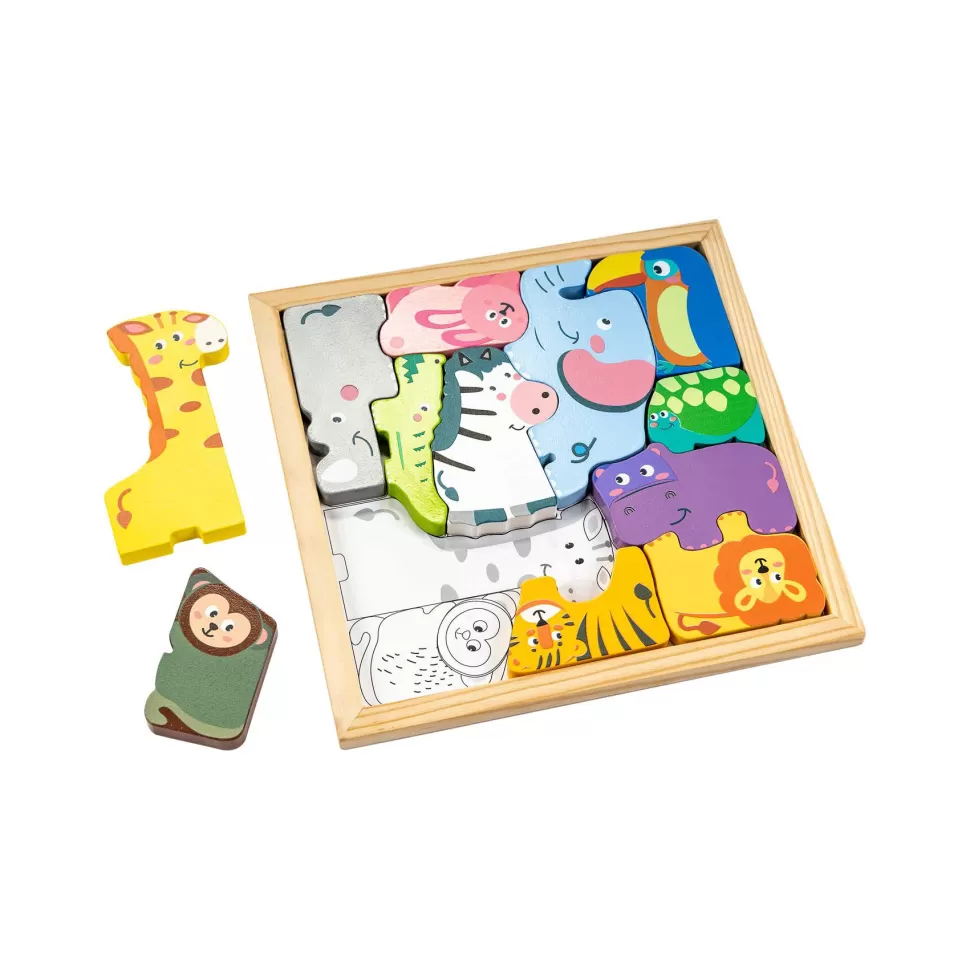 Maderas Puzzle Animales | Infant Planet* Juguetes De Madera