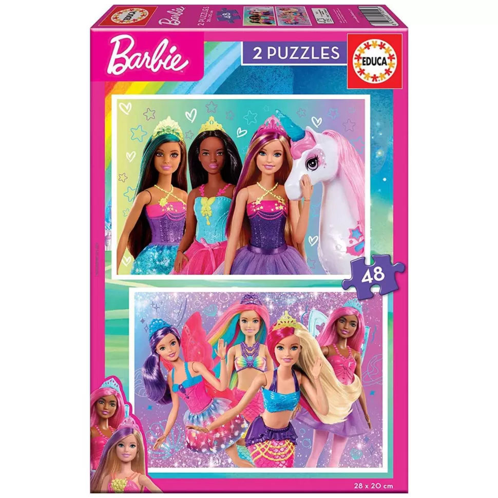 Barbie Puzzles Y Educativos^Puzzle 2 X 48 Piezas