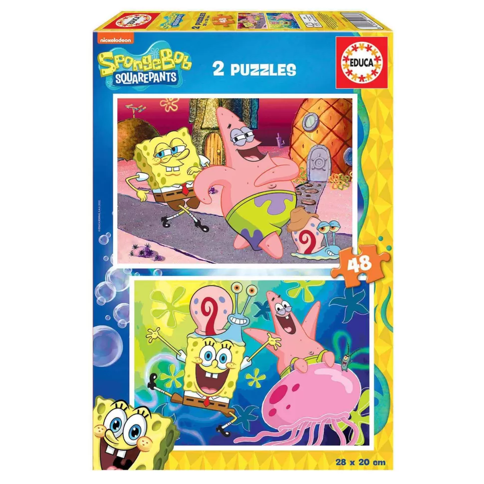 Educa Borras Puzzles Y Educativos^Puzzle Bob Esponja 2X48 Piezas