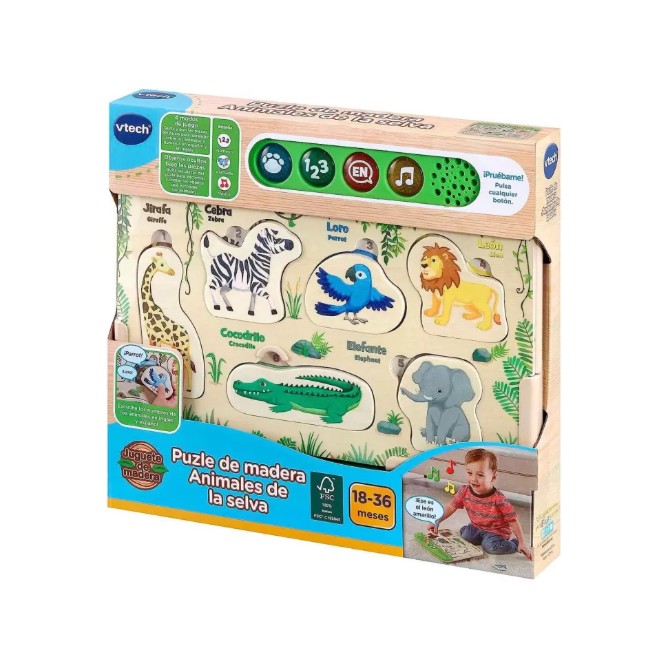 VTech Primera Infancia^Puzzle De Madera, Animales De La Selva