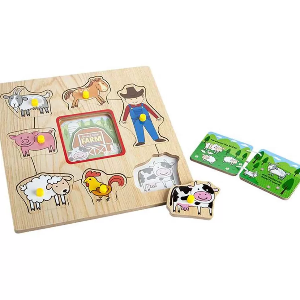 Infant Planet Juguetes De Madera^Puzzle Encajaformas Con Libro | Juguetes De Madera