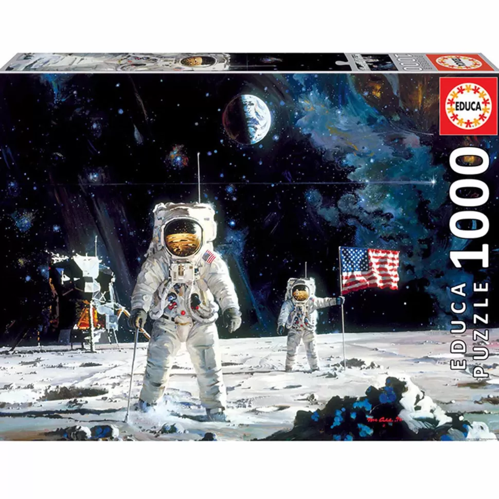 Educa Borras Puzzle First Men On The Moon, Robert Mccall* Puzzles Y Educativos