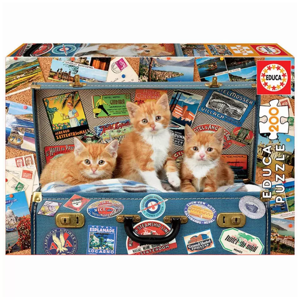 Educa Borras Puzzles Y Educativos^Puzzle Gatitos Viajeros 200 Piezas