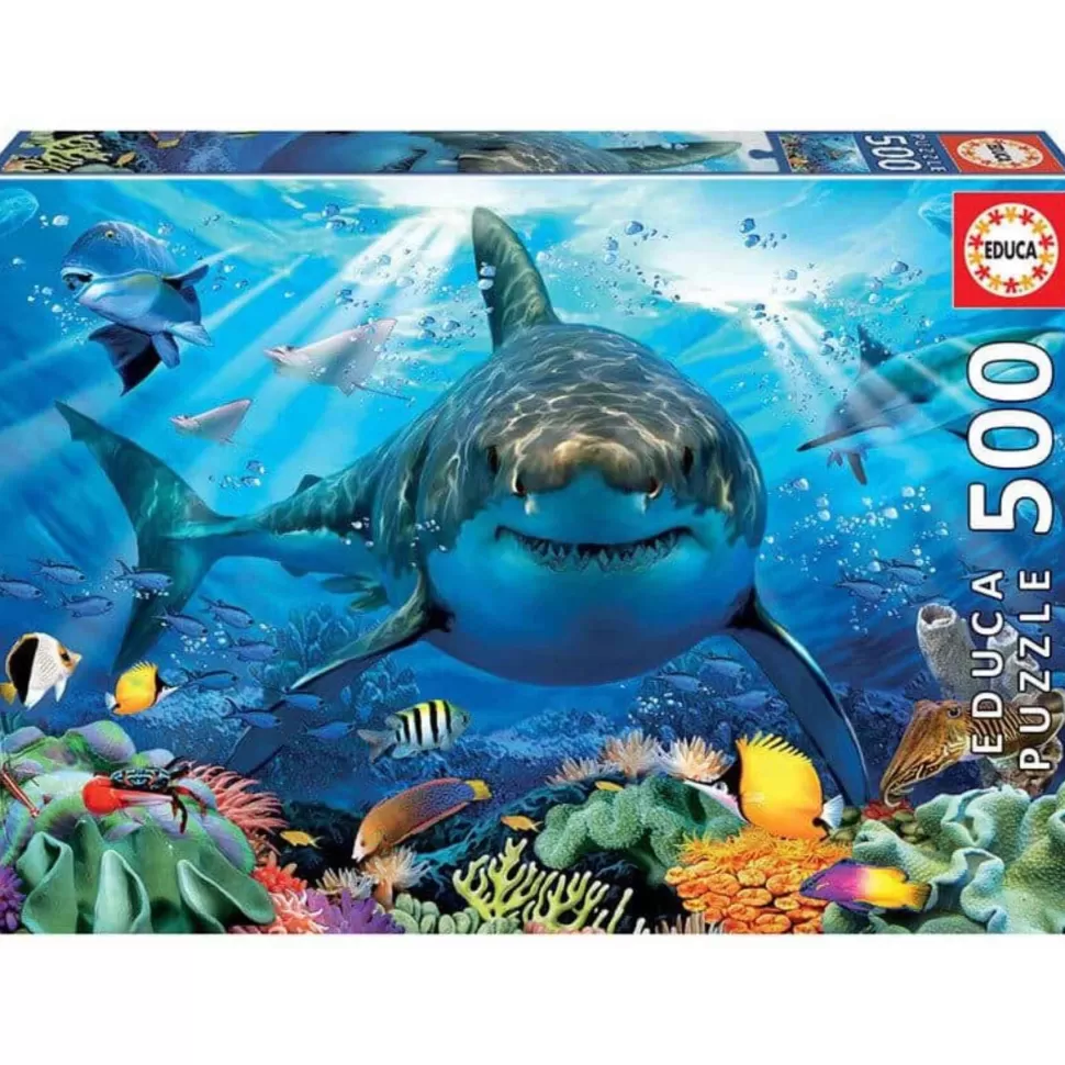 Educa Borras Puzzles Y Educativos^Puzzle Gran Tiburon Blanco 500 Piezas