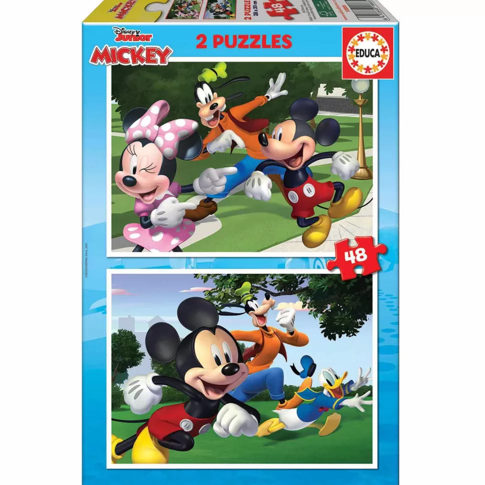 Educa Borras Puzzles Y Educativos^Puzzle Infantil Madera 2X48 Piezas Mickey Y Amigos