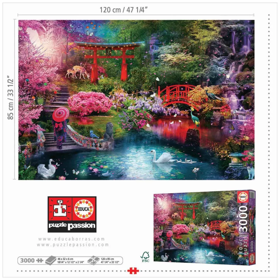 Educa Borras Puzzles Y Educativos^Puzzle Jardin Japones 3000 Piezas