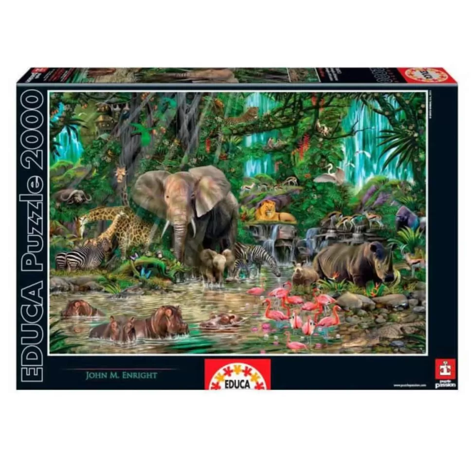 Educa Borras Puzzles Y Educativos^Puzzle Jungla Africana 2000 Piezas