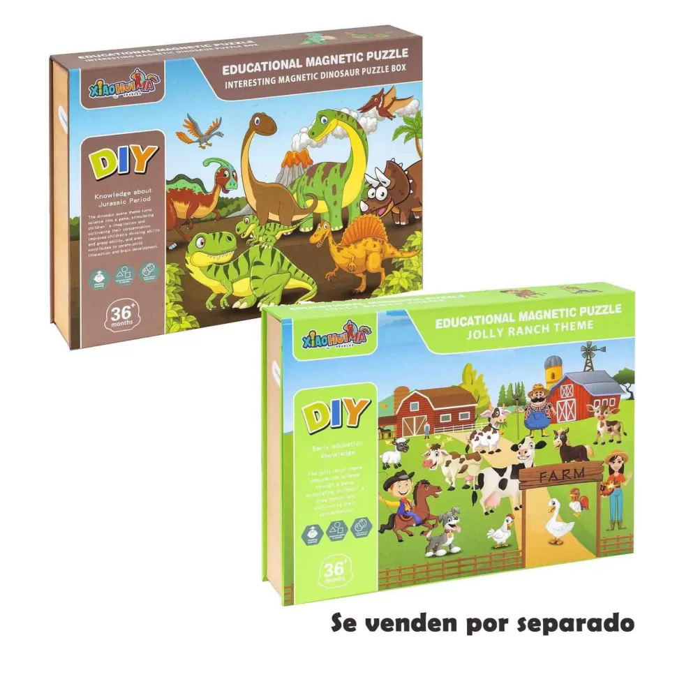 * Puzzle Magnetico Educativo Granja O Dinosaurios* Puzzles Y Educativos