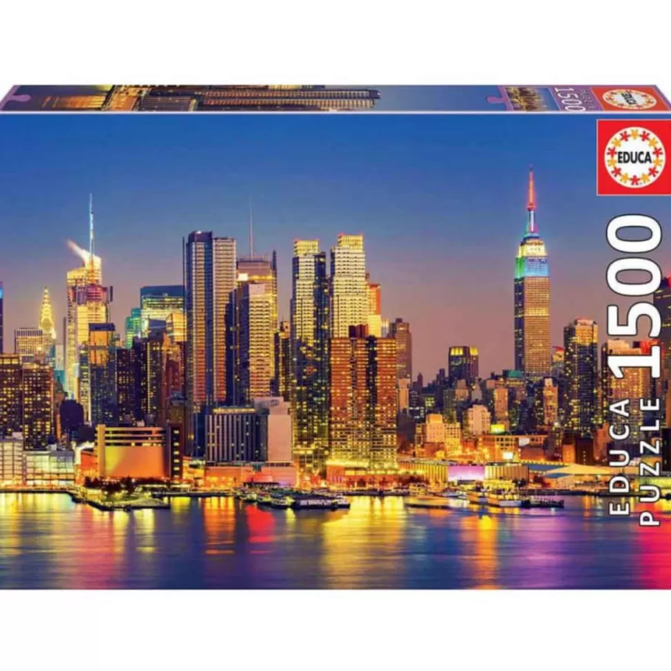 Educa Borras Puzzle Manhattan De Noche 1500 Piezas* Puzzles Y Educativos