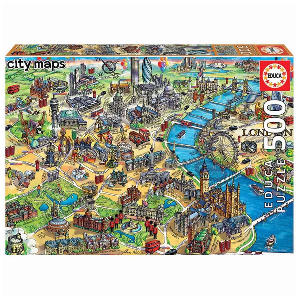 Educa Borras Puzzle Mapa De Londres City Maps 500 Piezas* Puzzles Y Educativos