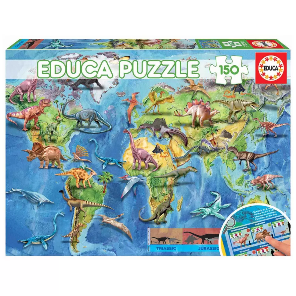 Educa Borras Puzzle Mapamundi Dinosaurios 150 Piezas* Puzzles Y Educativos