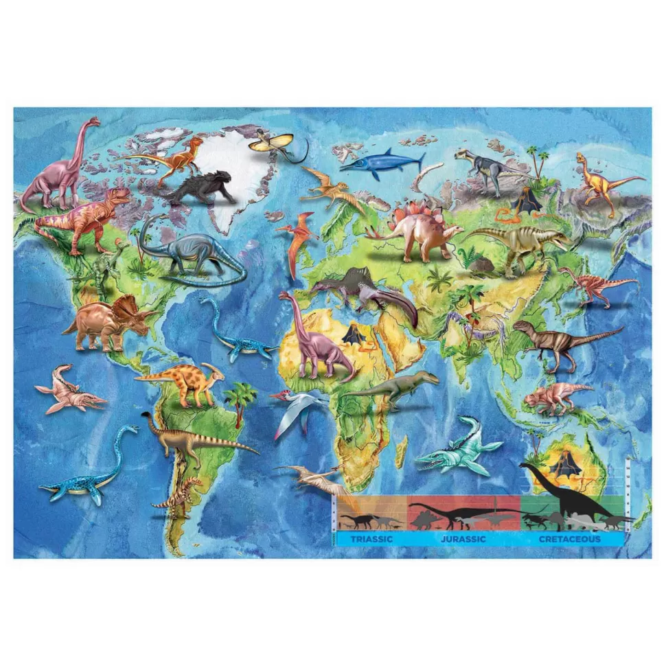 Educa Borras Puzzle Mapamundi Dinosaurios 150 Piezas* Puzzles Y Educativos