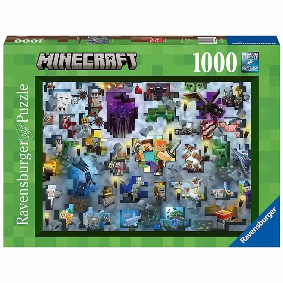 Minecraft Puzzle Mobs 1000 Piezas* Puzzles Y Educativos