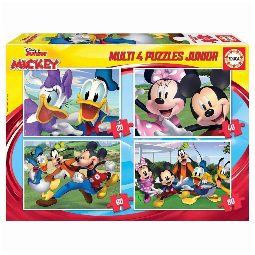 Educa Borras Puzzle Multi 4 Junior Mickey 20 Piezas* Puzzles Y Educativos