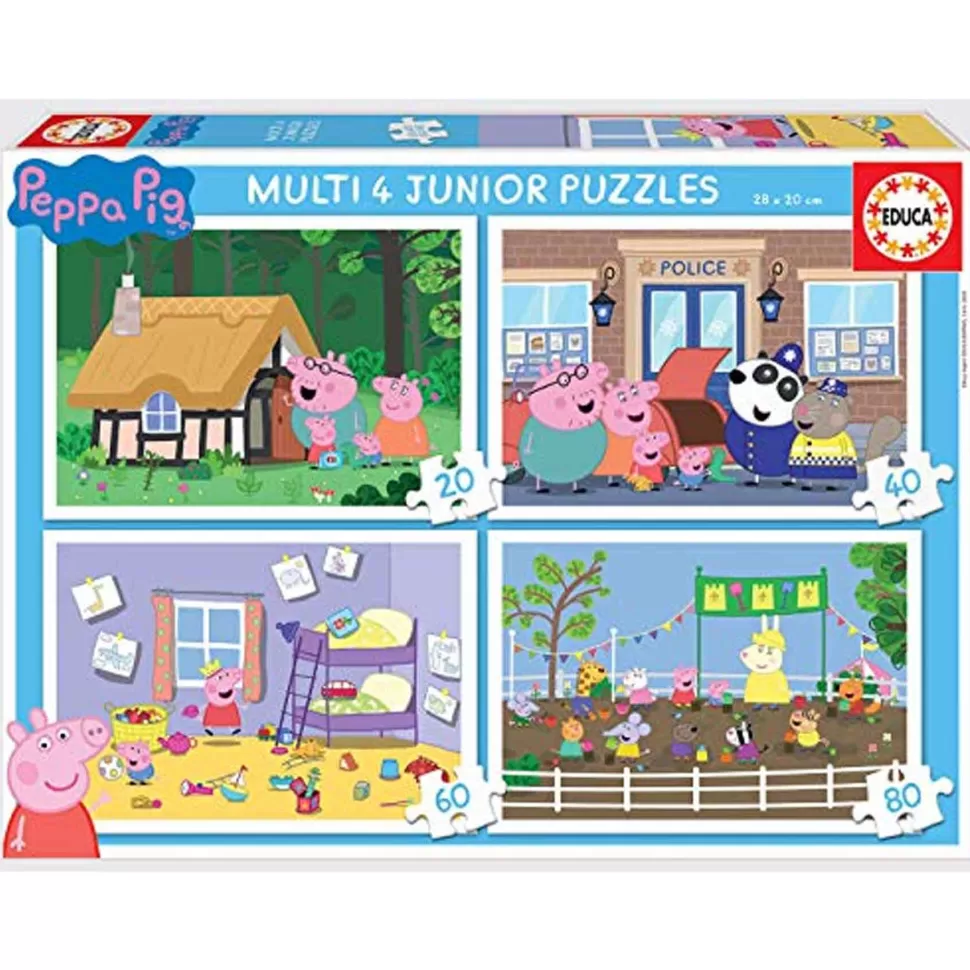 Educa Borras Puzzles Y Educativos^Puzzle Multi 4 Junior Peppa Pig