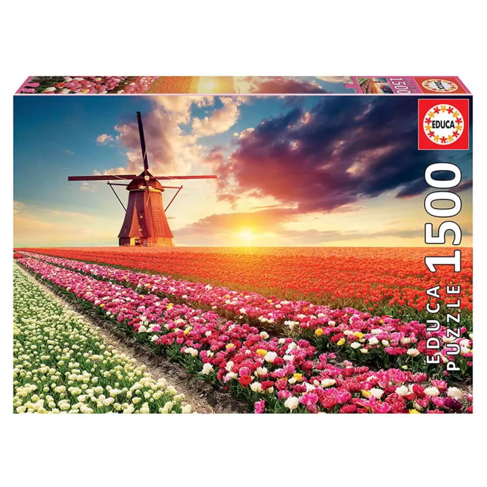 Educa Borras Puzzle Paisaje De Tulipanes 1500 Piezas* Puzzles Y Educativos