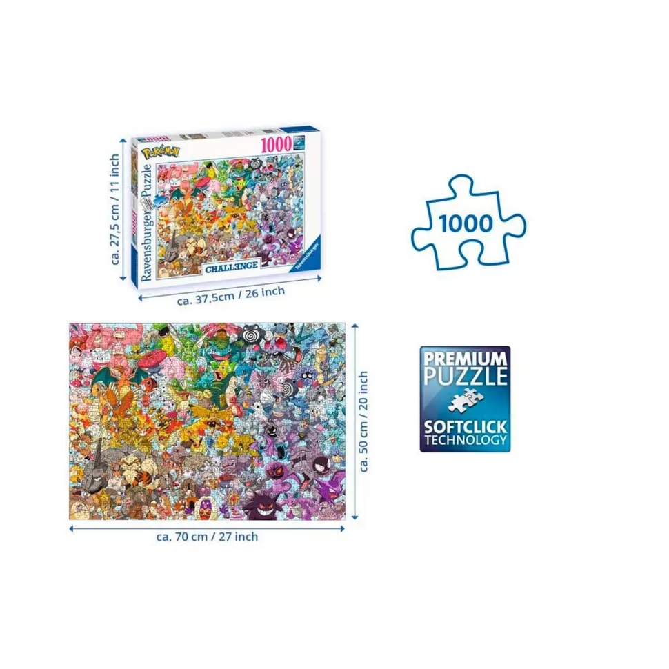 Pokemon Puzzle, , Coleccion Challenge, 1000 Piezas* Puzzles Y Educativos