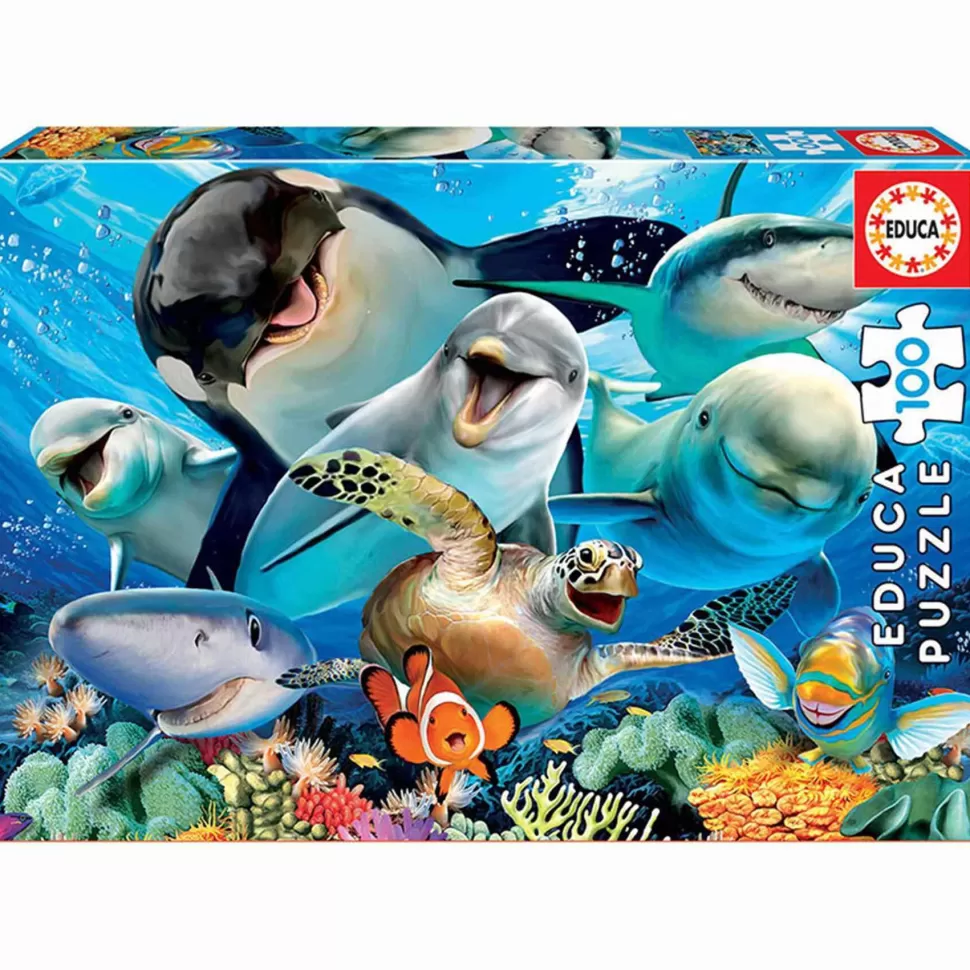 Educa Borras Puzzles Y Educativos^Puzzle Selfie Bajo El Agua 100 Piezas