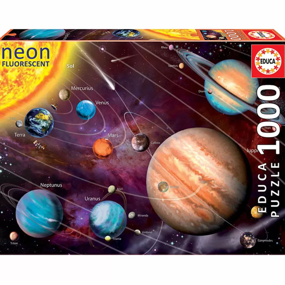 Educa Borras Puzzle Sistema Solar Neon 1000 Piezas* Puzzles Y Educativos