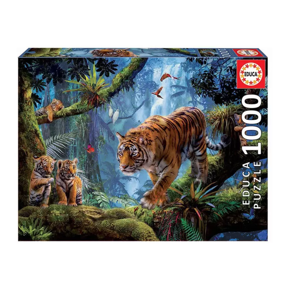 Educa Borras Puzzle Tigres En El Arbol 1000 Piezas* Puzzles Y Educativos