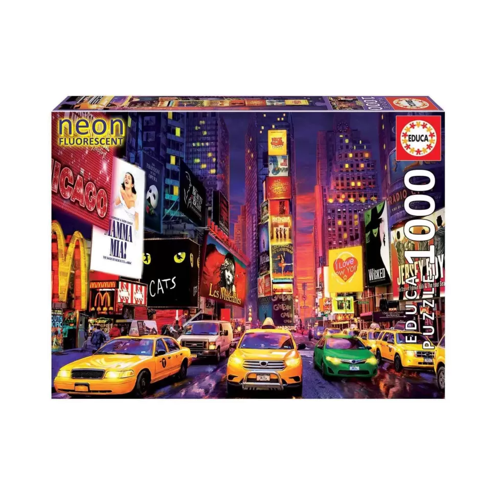 Educa Borras Puzzle Times Square Nueva York Neon 1000 Piezas* Puzzles Y Educativos