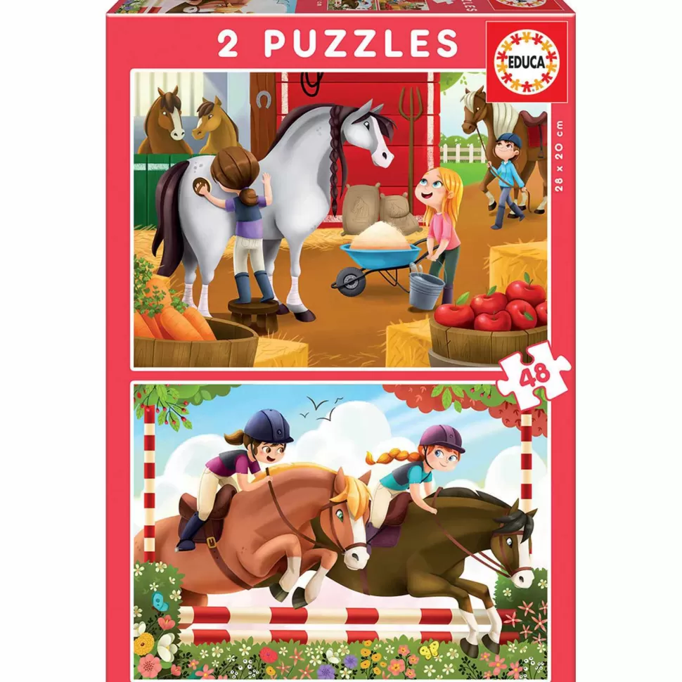 Educa Borras Puzzles Cuidando Caballos 48 Piezas* Puzzles Y Educativos