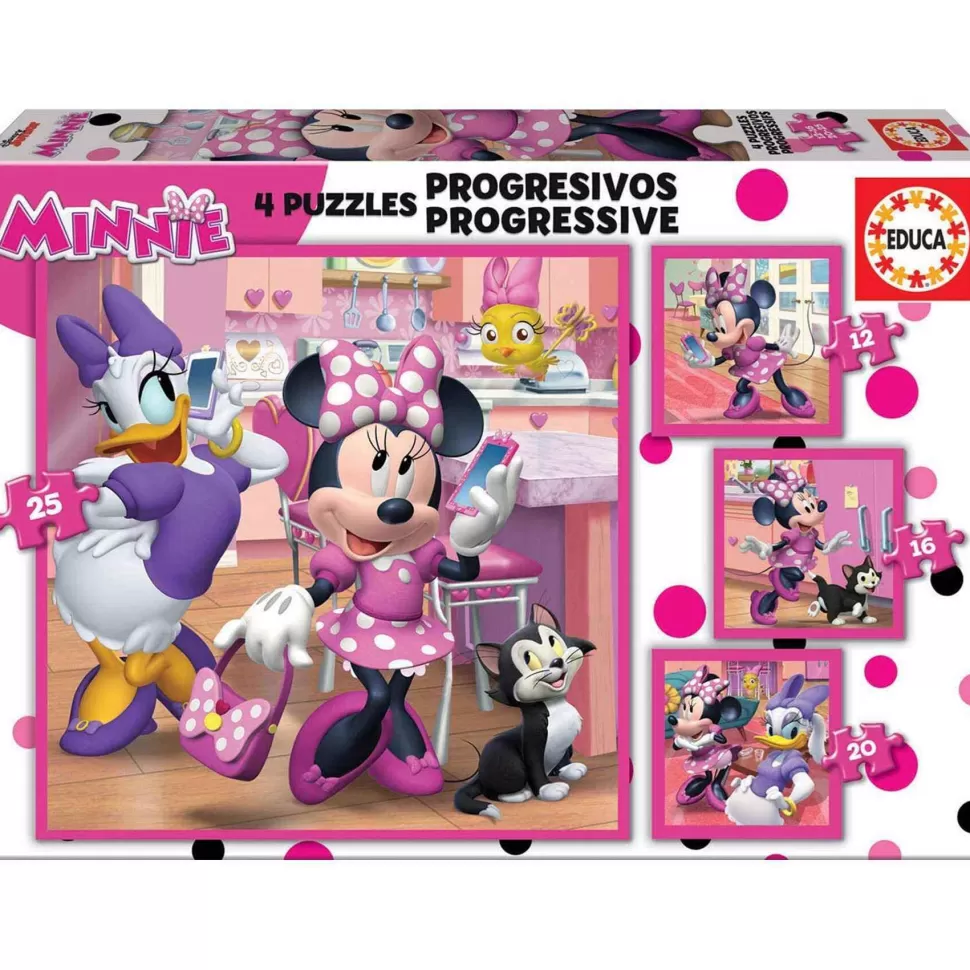 Educa Borras Puzzles Y Educativos^Puzzles Progresivos Minnie Happy Helpers