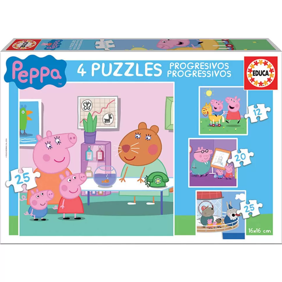 Educa Borras Puzzles Progresivos Peppa Pig 25 Piezas* Puzzles Y Educativos