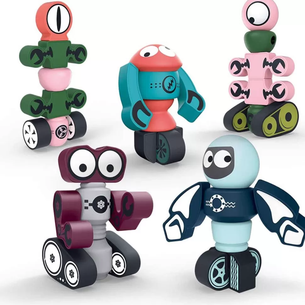 Marca Blanca Primera Infancia^Robots Magneticos Apilables Pack 5