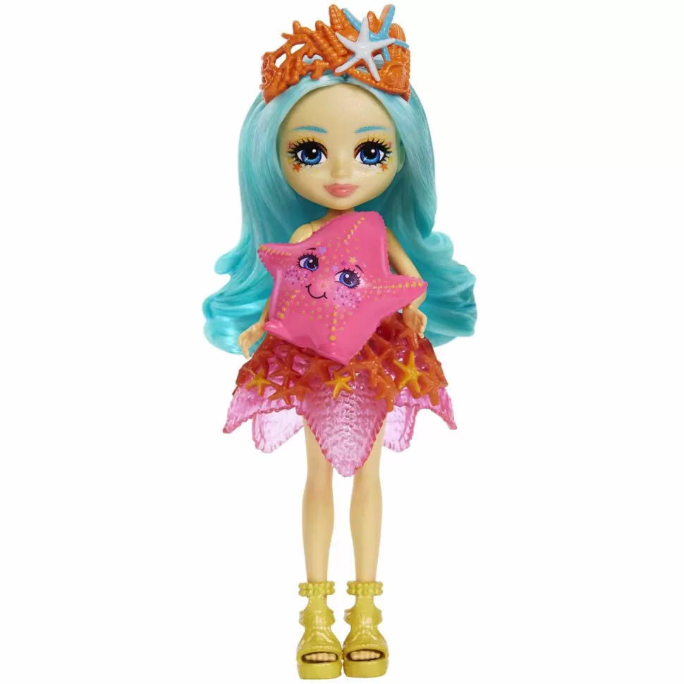 Enchantimals Muñecas^Royal Ocean Kingdom Muneca Starla Starfish Con Mascota 4 Anos