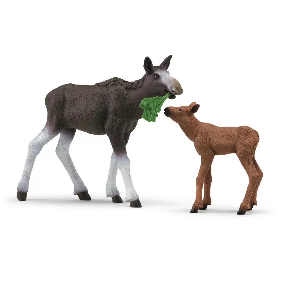 Schleich Figura Alce Hembra Con Cria* Figuras Y Minimundos